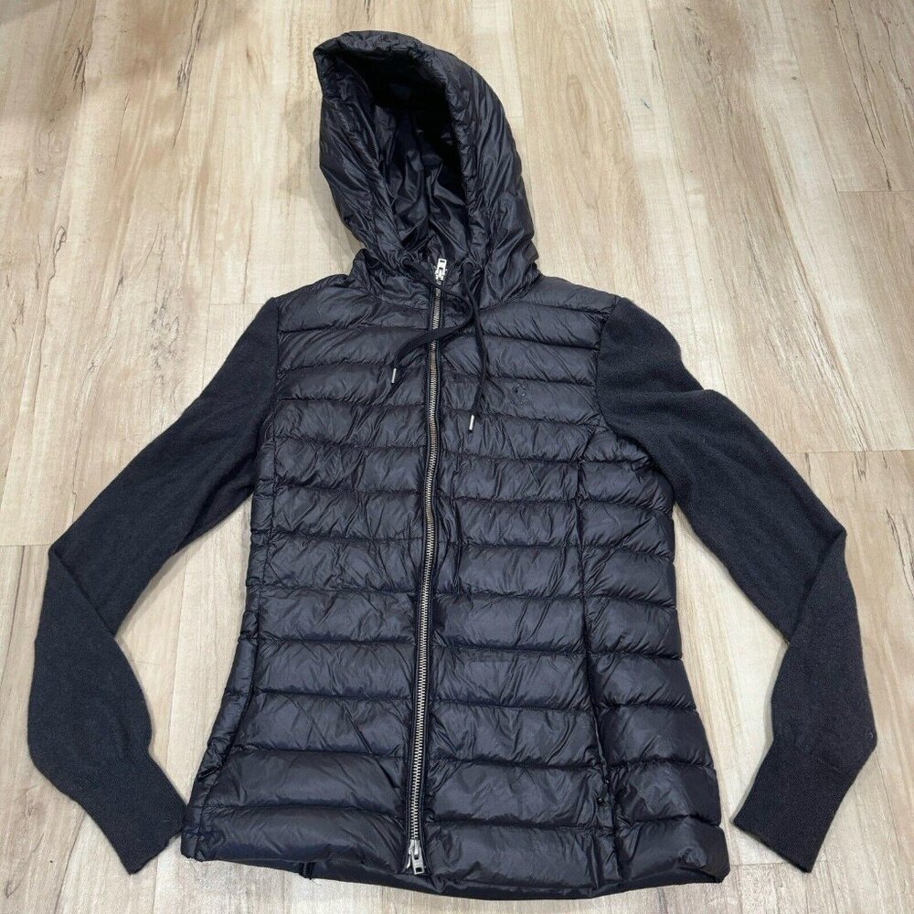 Women’s CLOSED Italian Designer Jacket Black Small S Feather Blend